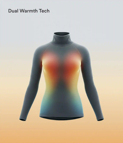 Halara HeatCore Turtleneck Long Sleeve Thumb Hole Casual Warming Top