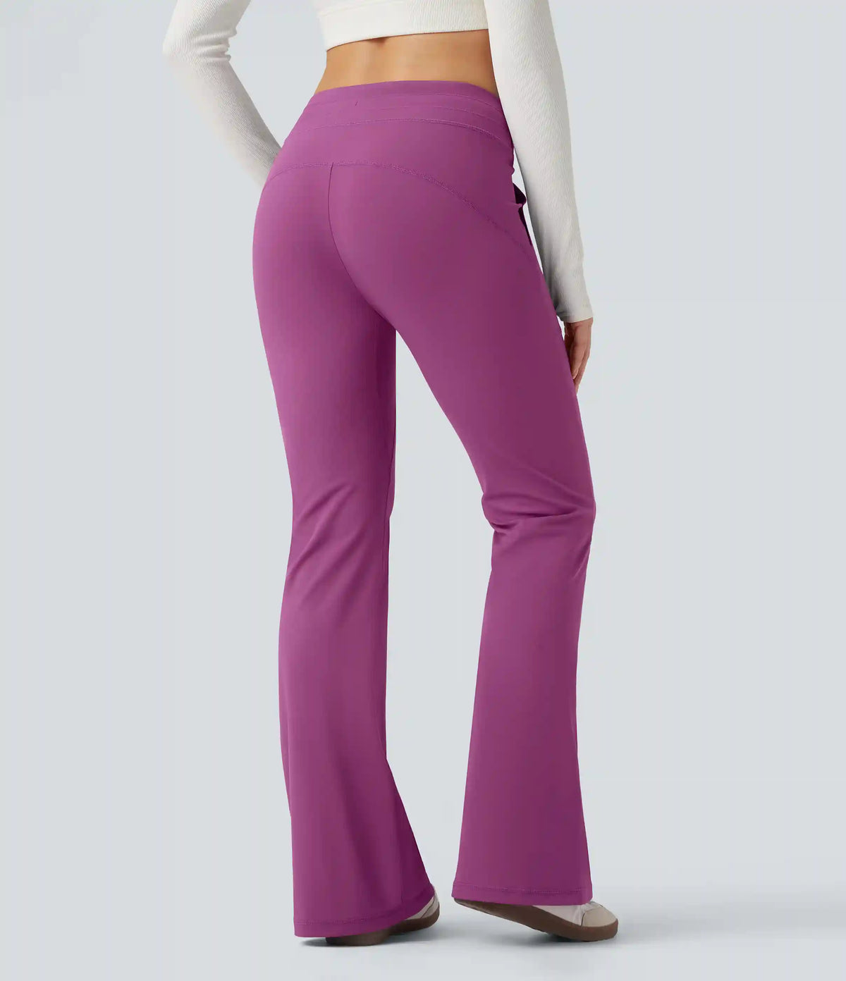DayStretch Mid Rise Drawstring Slim Casual Flare Pants with Pockets