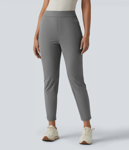 High Waisted Tapered Golf Pants with Pockets