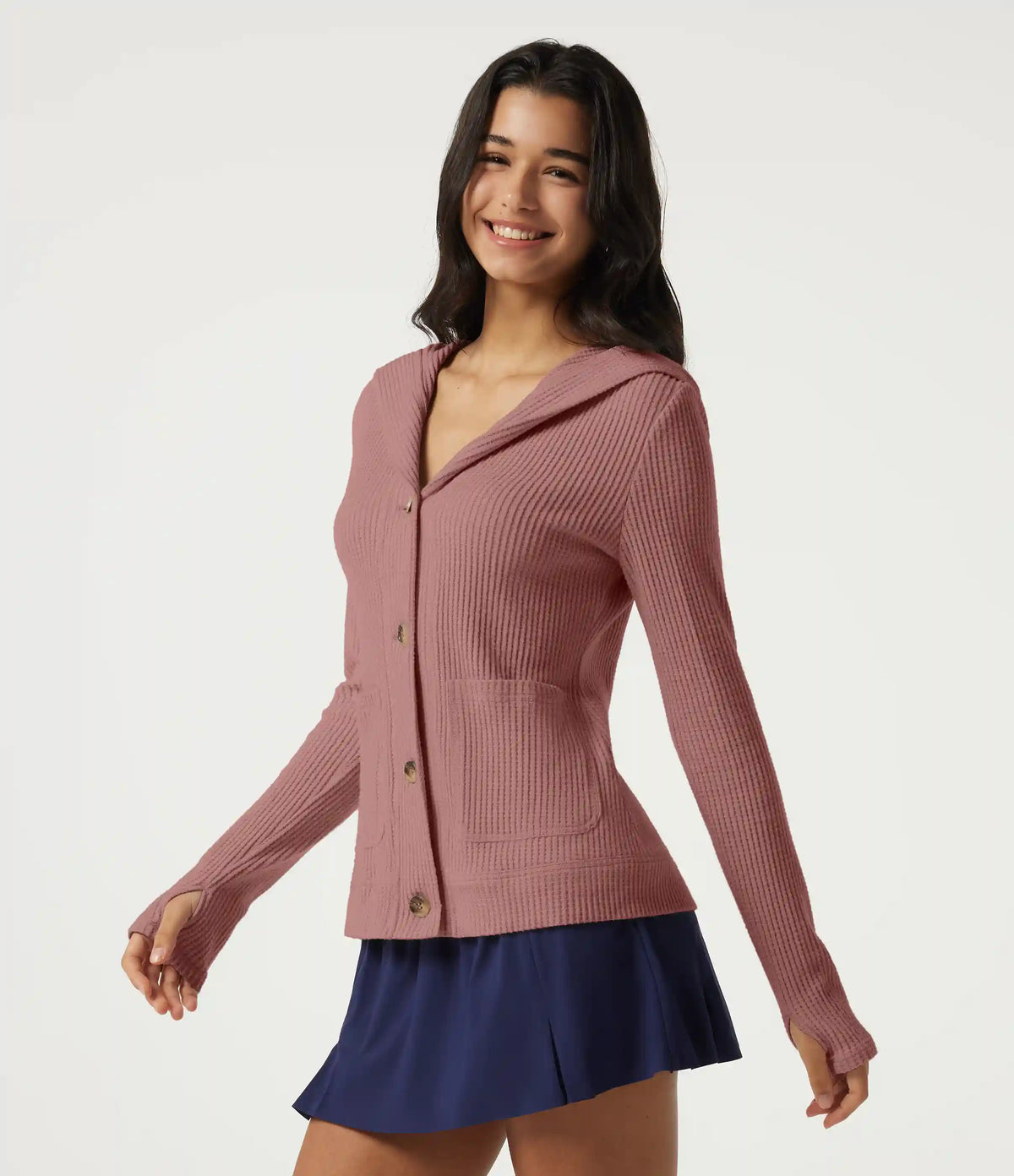 Hooded Long Sleeve Casual Jacket with Pockets