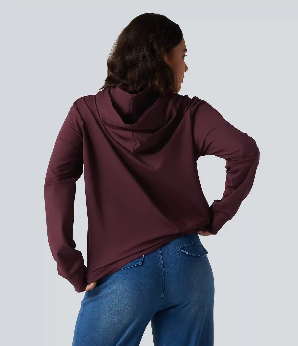 Hooded Long Sleeve Lounging Sweatshirt with Pocket