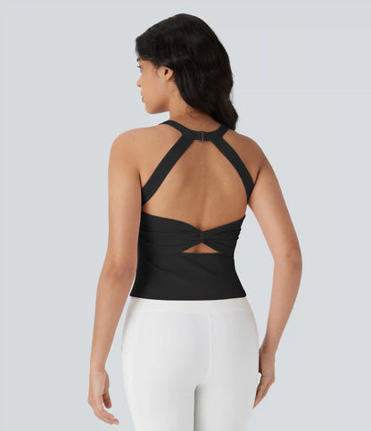 SoftlyZero™ Plush Cut Out Yoga Tank Top DD-F Cups