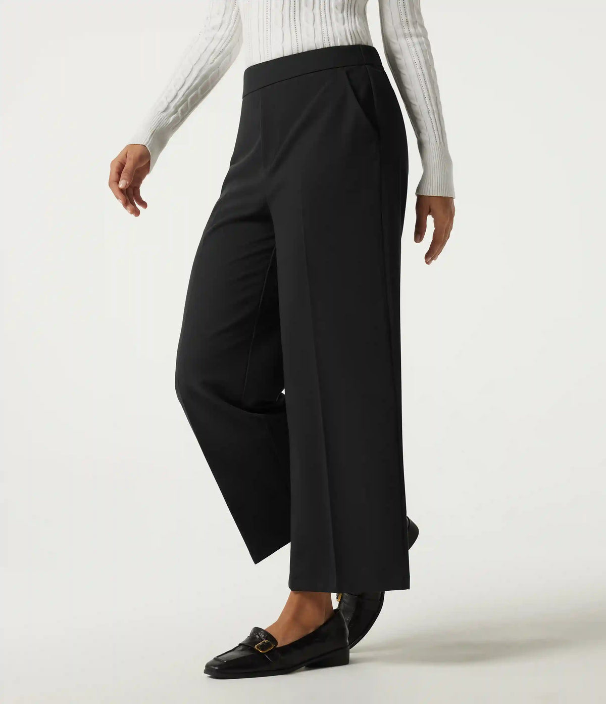 Mid Rise Straight Leg Work Pants with Pockets