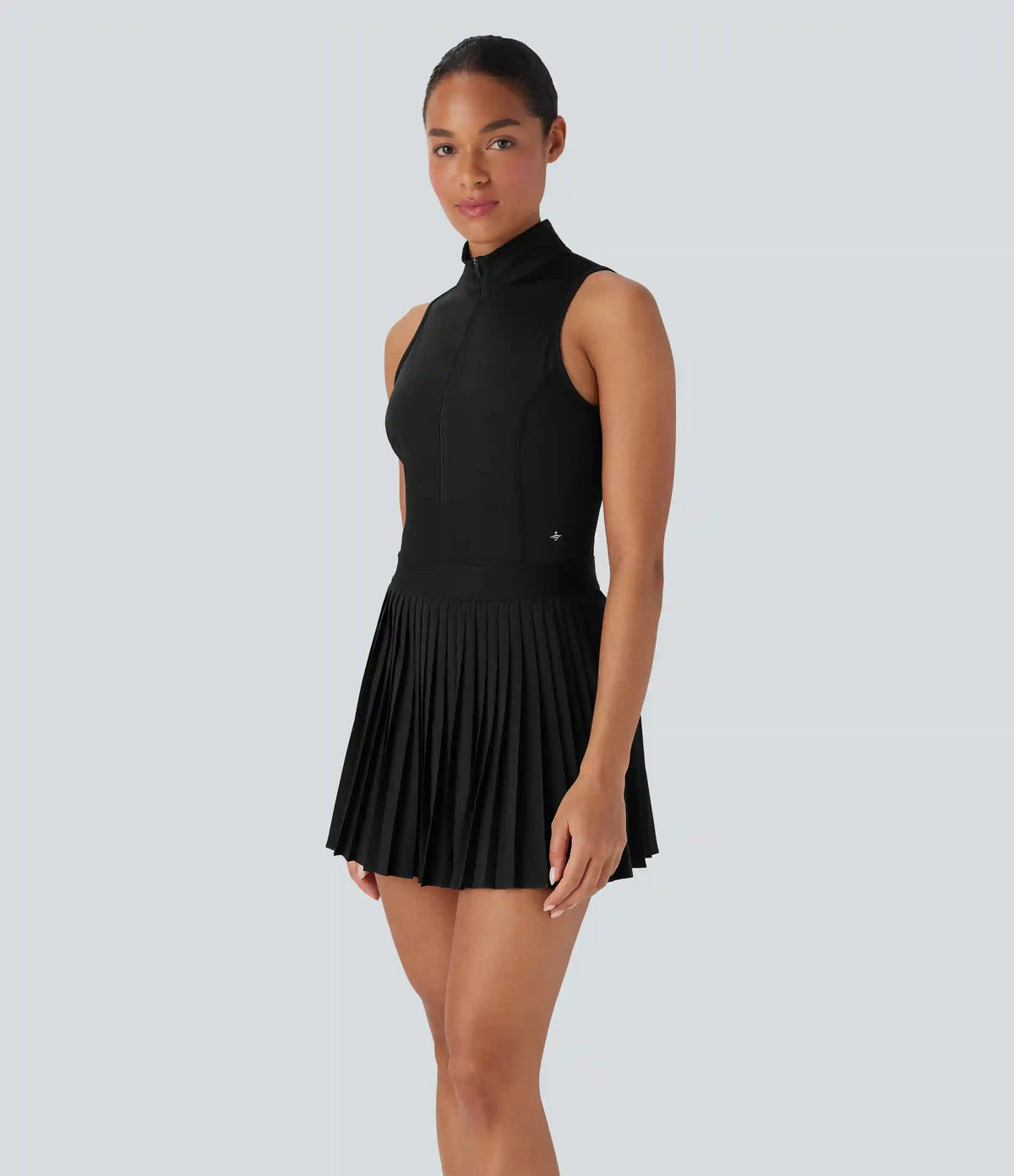 Breezeful™ Sleeveless Cut Out 2-in-1 Pleated Quick Dry Mini Tennis Active Dress with Pockets