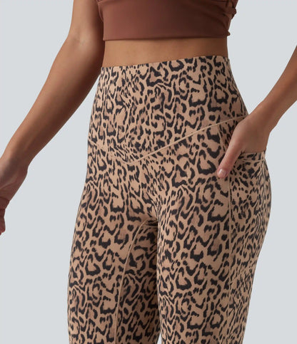 SoftlyZero™ Leopard Print High Waisted Dance Balloon Joggers with Pockets-UPF40+