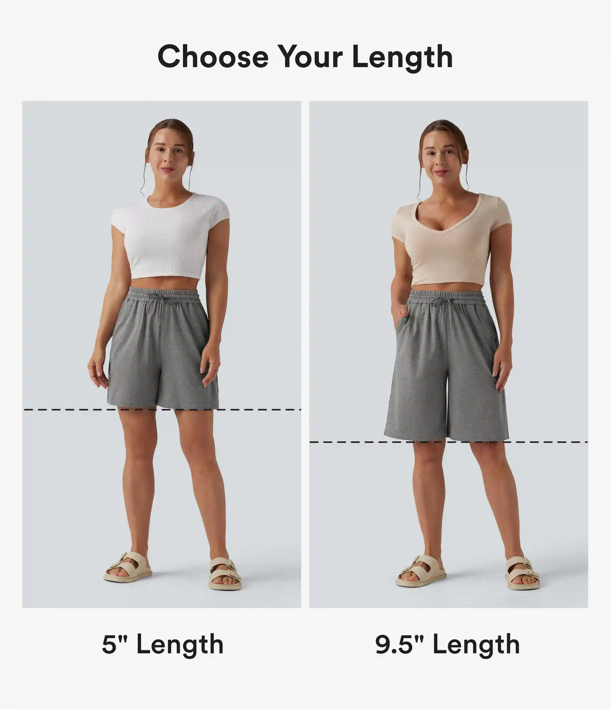 High Waisted Drawstring Casual Baggy Shorts 5'' with Pockets