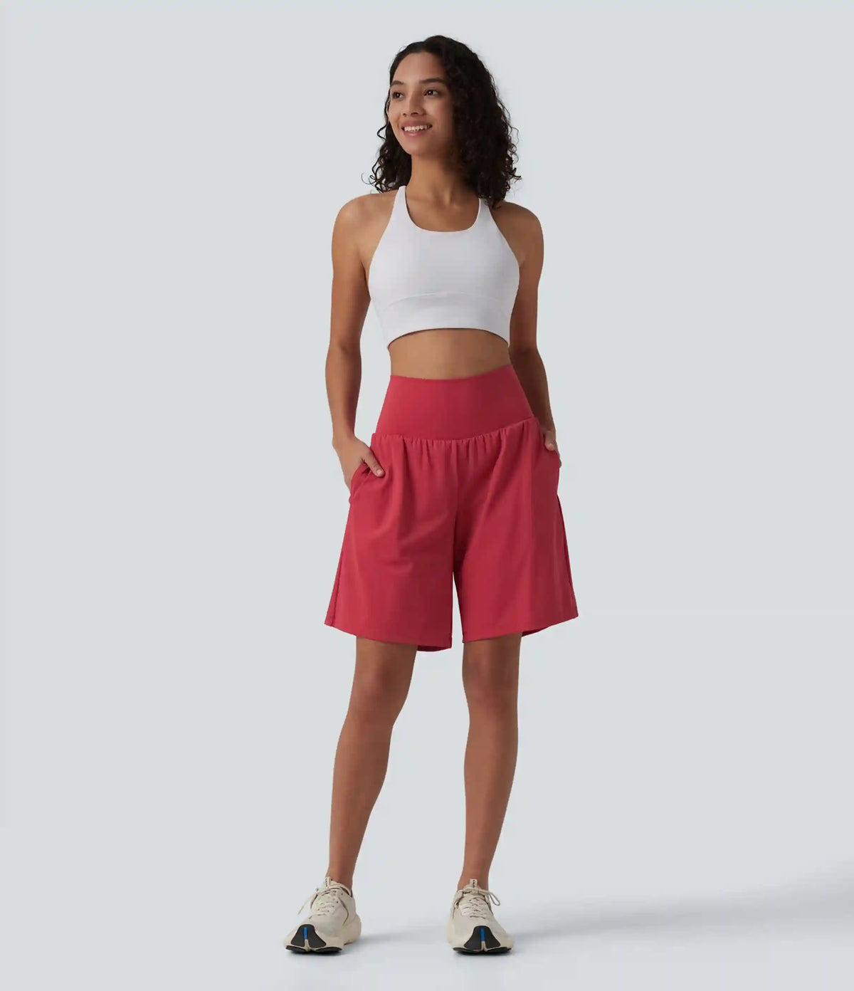 SoftlyZero™ Airy Super High Waisted 2-in-1 InstantCool Yoga Shorts 9" with Pockets