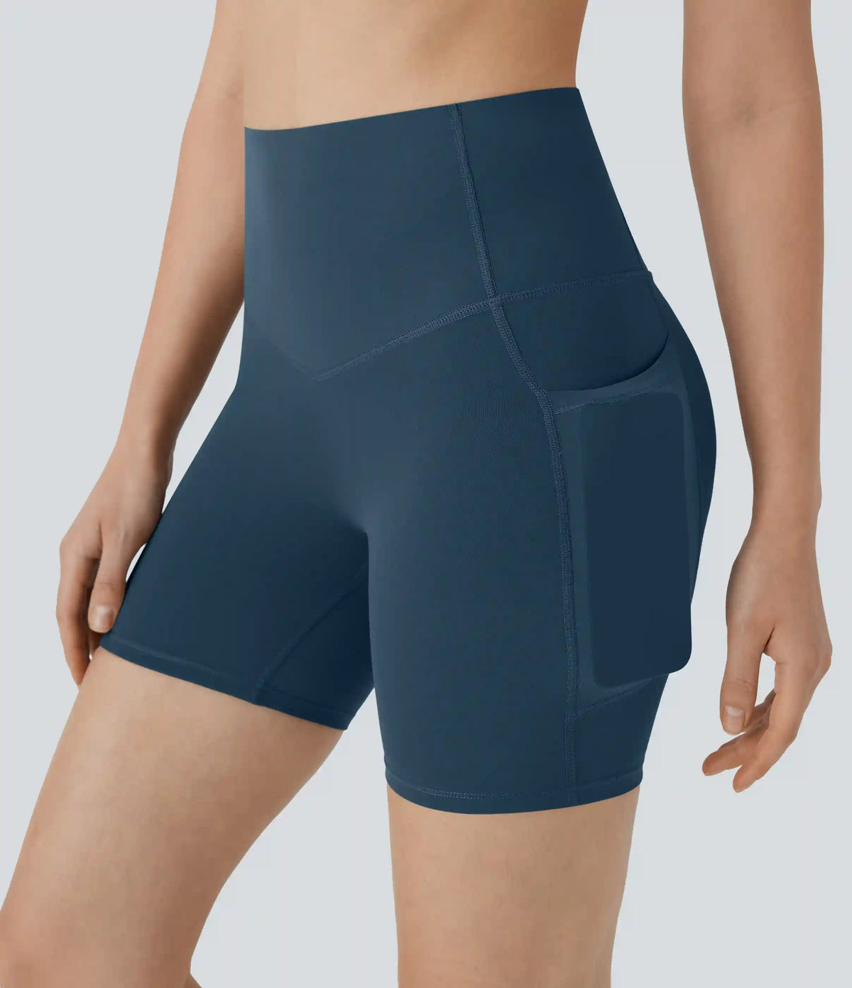 Halara UltraSculpt™ High Waisted Butt Lifting Tummy Control Pocket Shaping Training Biker Shorts 5''
