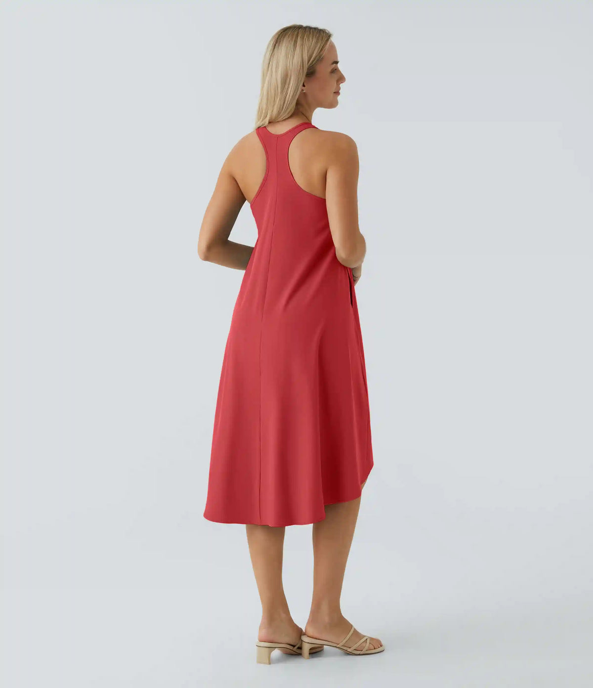 Breezeful™ RacerPocket High Low Flowy Midi Quick Dry Casual Dress