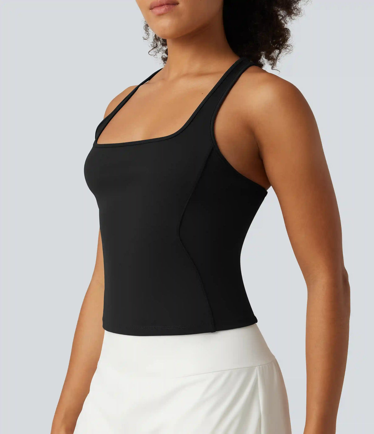 SoftlyZero™ Plush Square Neck Racerback Yoga Tank Top