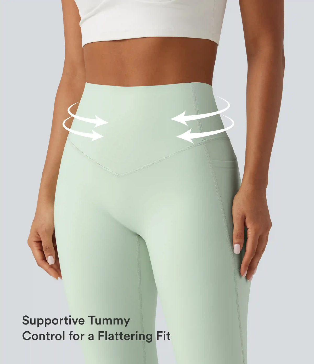 Halara UltraSculpt™ High Waisted Tummy Control Shaping Yoga Bootcut Leggings with Pockets