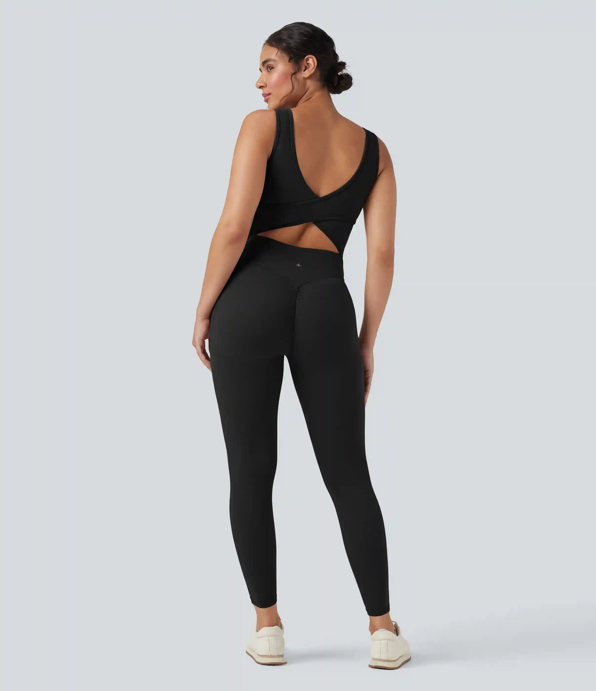 Halara UltraSculpt™ V Neck Tummy Control Butt Lifting Workout Jumpsuit with Pockets