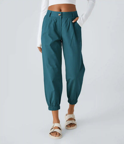 Mid Rise Casual Joggers with Pockets