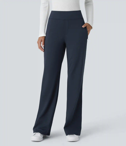 Halara Flex™ DayStretch Mid Rise Side Zipper Pocket Work Flare Pants