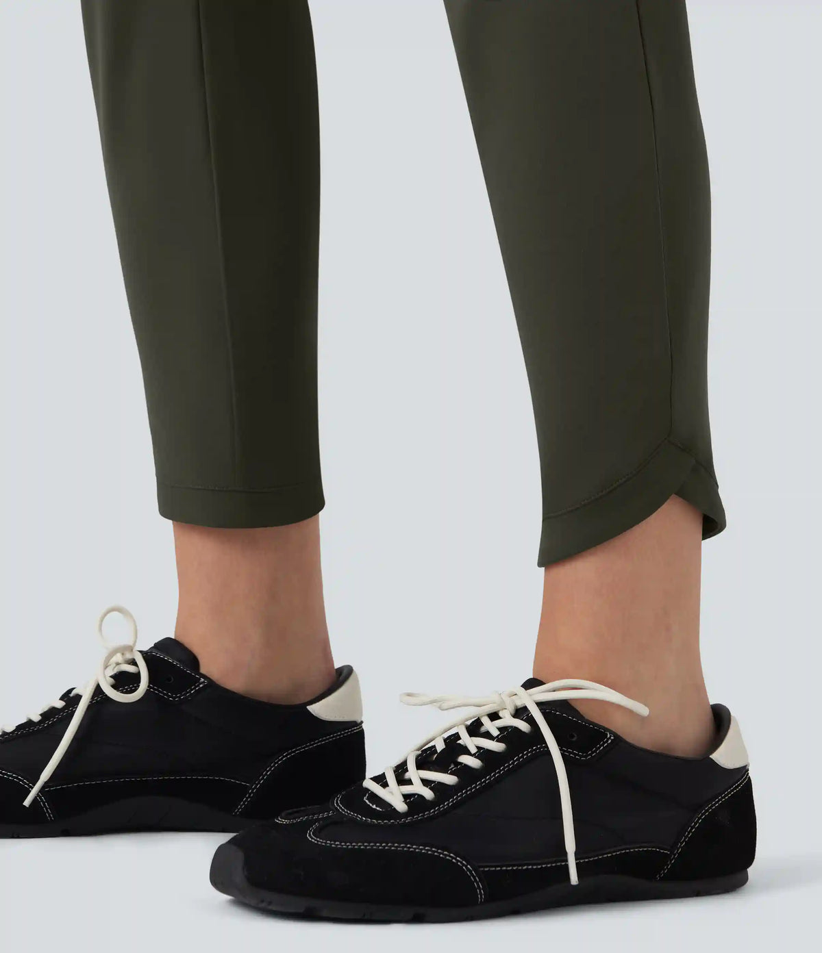 DayStretch High Waisted Crossover Tapered Casaul Pants with Pockets