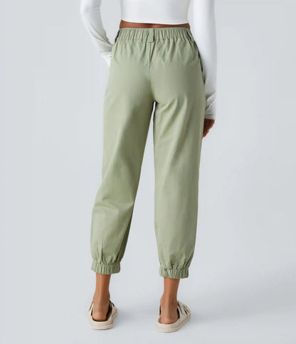 Mid Rise Casual Joggers with Pockets