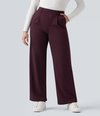 Halara Flex™ High Waisted Straight Leg InstantCool Stripe Work Pants with Pockets