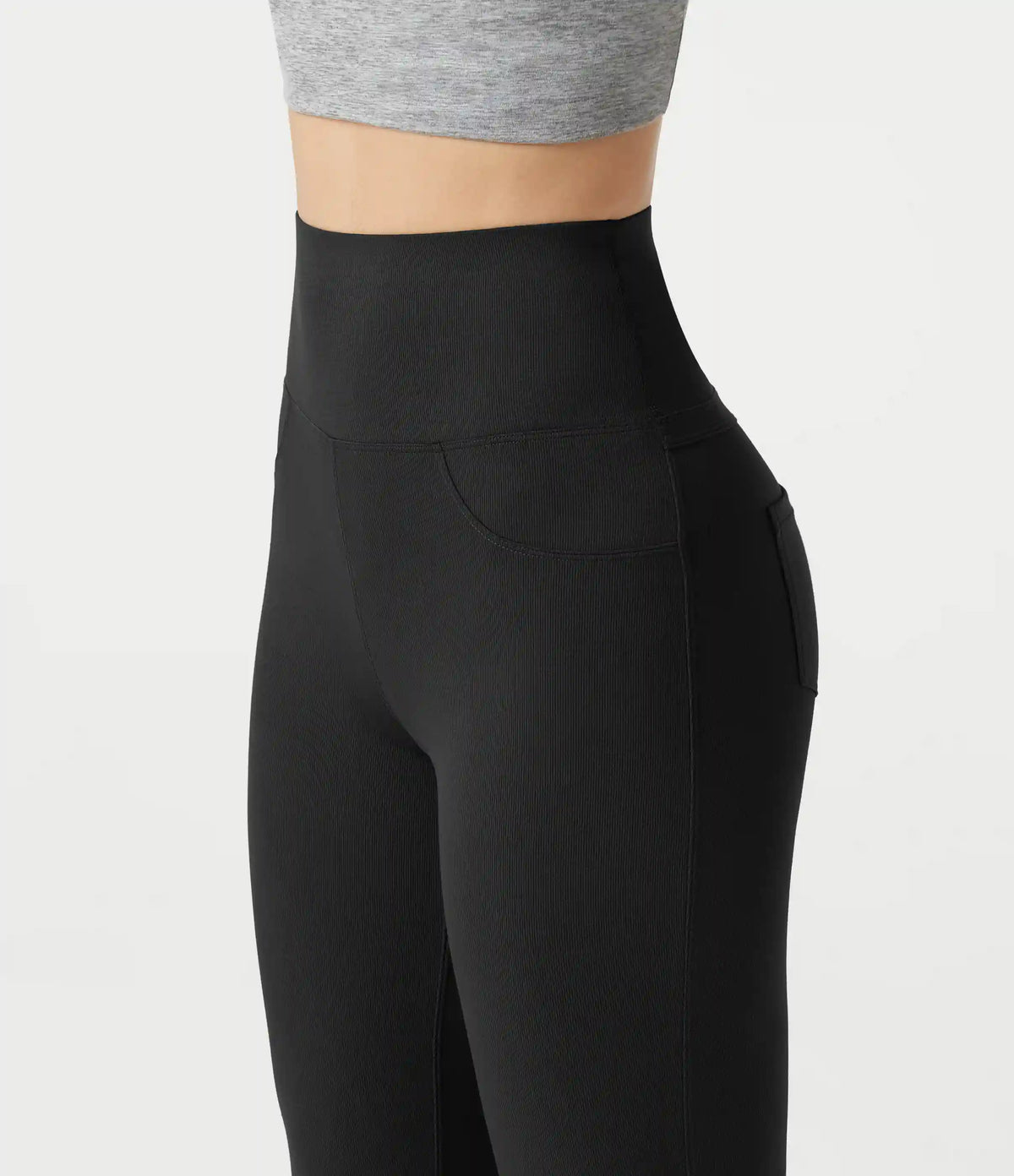 High Waisted Bootcut Casual Pants with Pockets