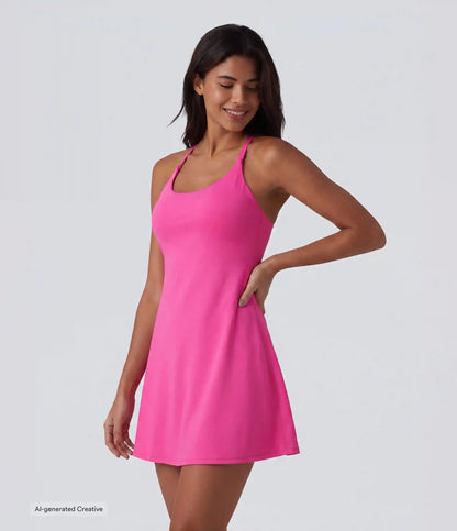 Softlyzero™ Plush Tummy Control Active Dress with Pockets-Easy Peezy Edition