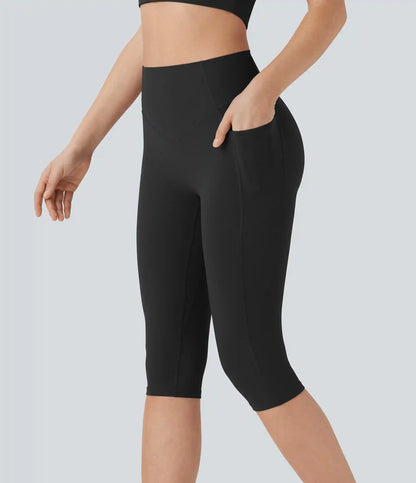 Halara UltraSculpt™ High Waisted Scrunch Butt Lifting Tummy Control Shaping Training Pedal Pusher Leggings with Pockets