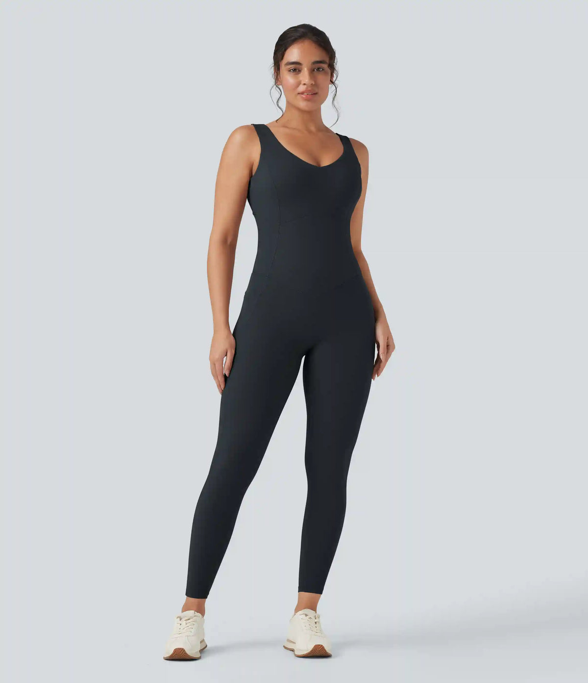Halara UltraSculpt™ V Neck Tummy Control Butt Lifting Workout Jumpsuit with Pockets