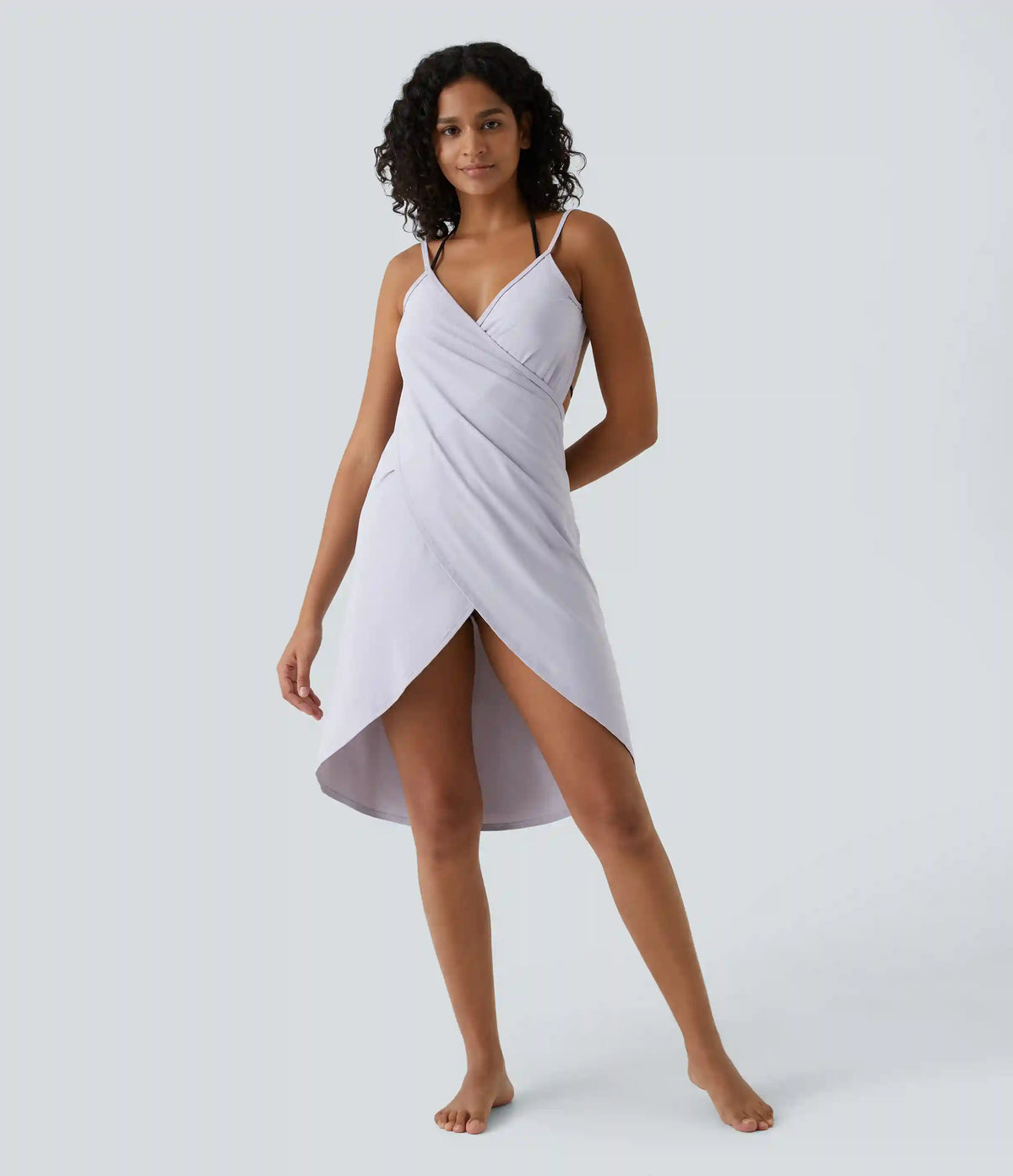 Spaghetti Strap Crossover Cover Up Wrap InstantCool Dress-UPF50+