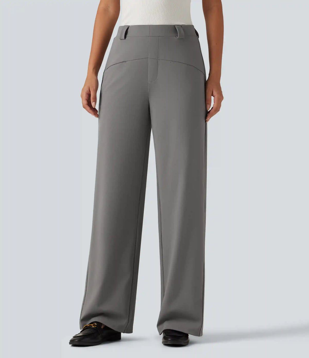 Halara Flex™ Mid Rise Wide Leg Work Pants with Pockets