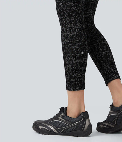OneForm Seamless Flow High Waisted Speckled 7/8 Yoga Leggings with Pockets