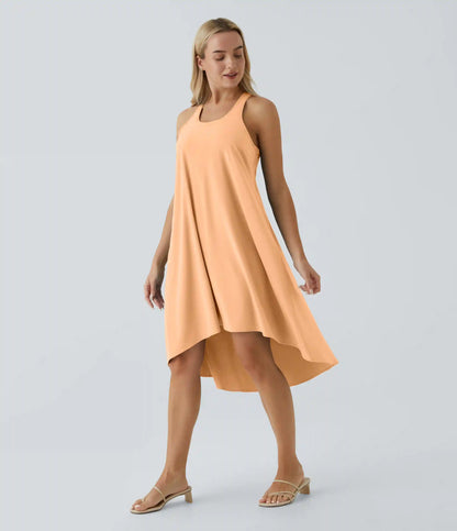 Breezeful™ RacerPocket High Low Flowy Midi Quick Dry Casual Dress