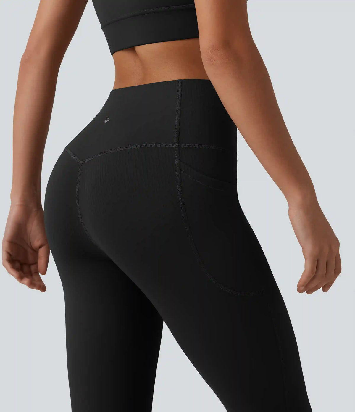 Halara UltraSculpt™ Ribbed High Waisted Tummy Control Yoga Leggings with Pockets