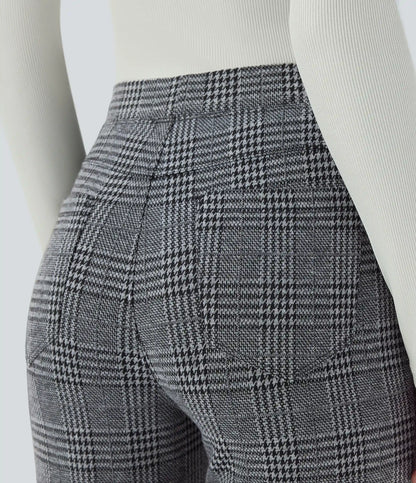 Halara Flex™ High Waisted Pocket Houndstooth Plaid Skinny Work Pants