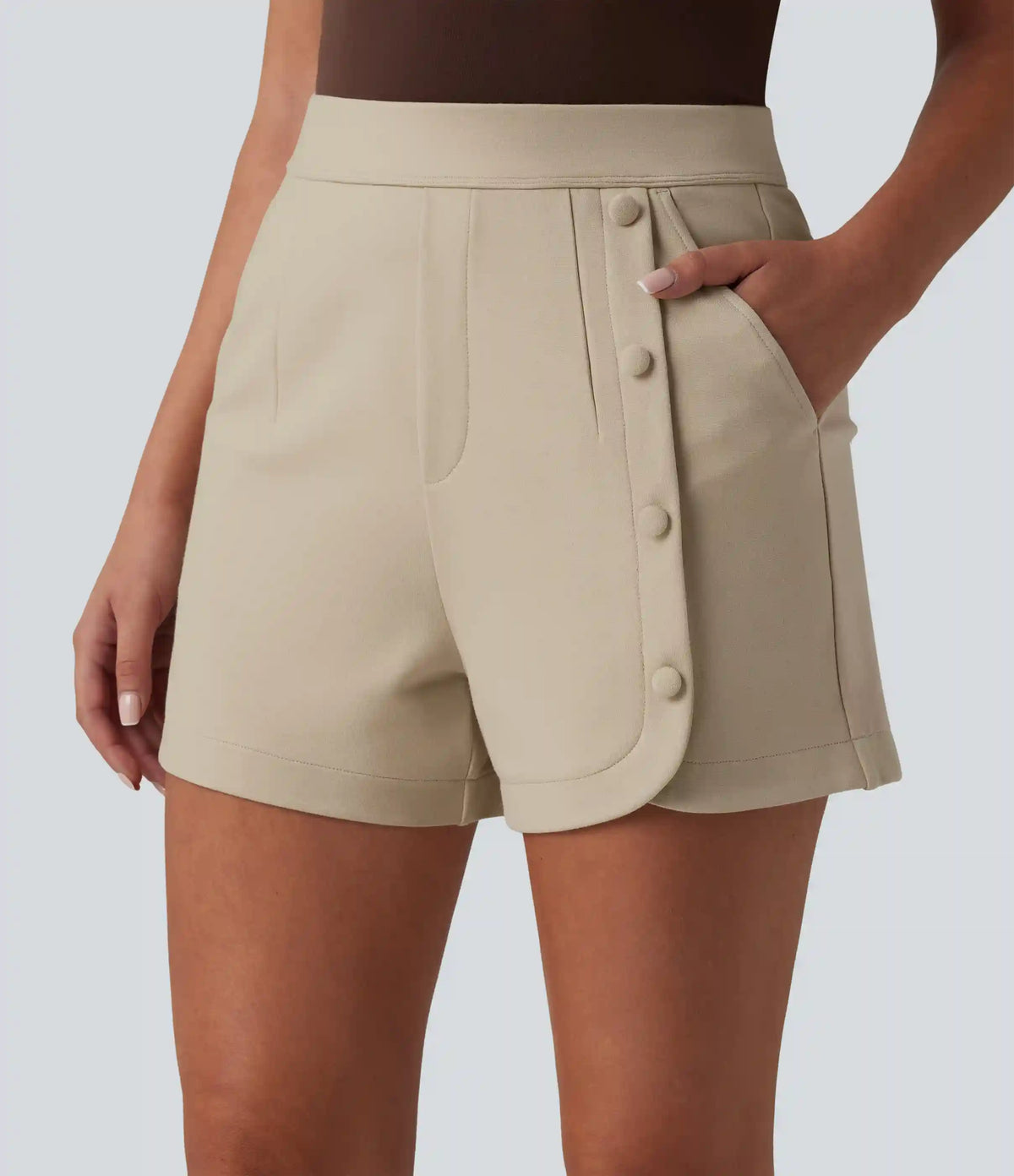 High Waisted Work Shorts 3'' with Pockets