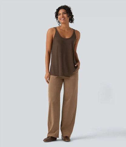 U Neck Relaxed Casual Tank Top