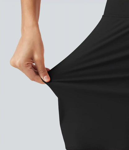 SoftlyZero™ Airy Super High Waisted Tummy Control Curved Hem 2-in-1 InstantCool Golf Mini Skirt with Pockets-Longer Length