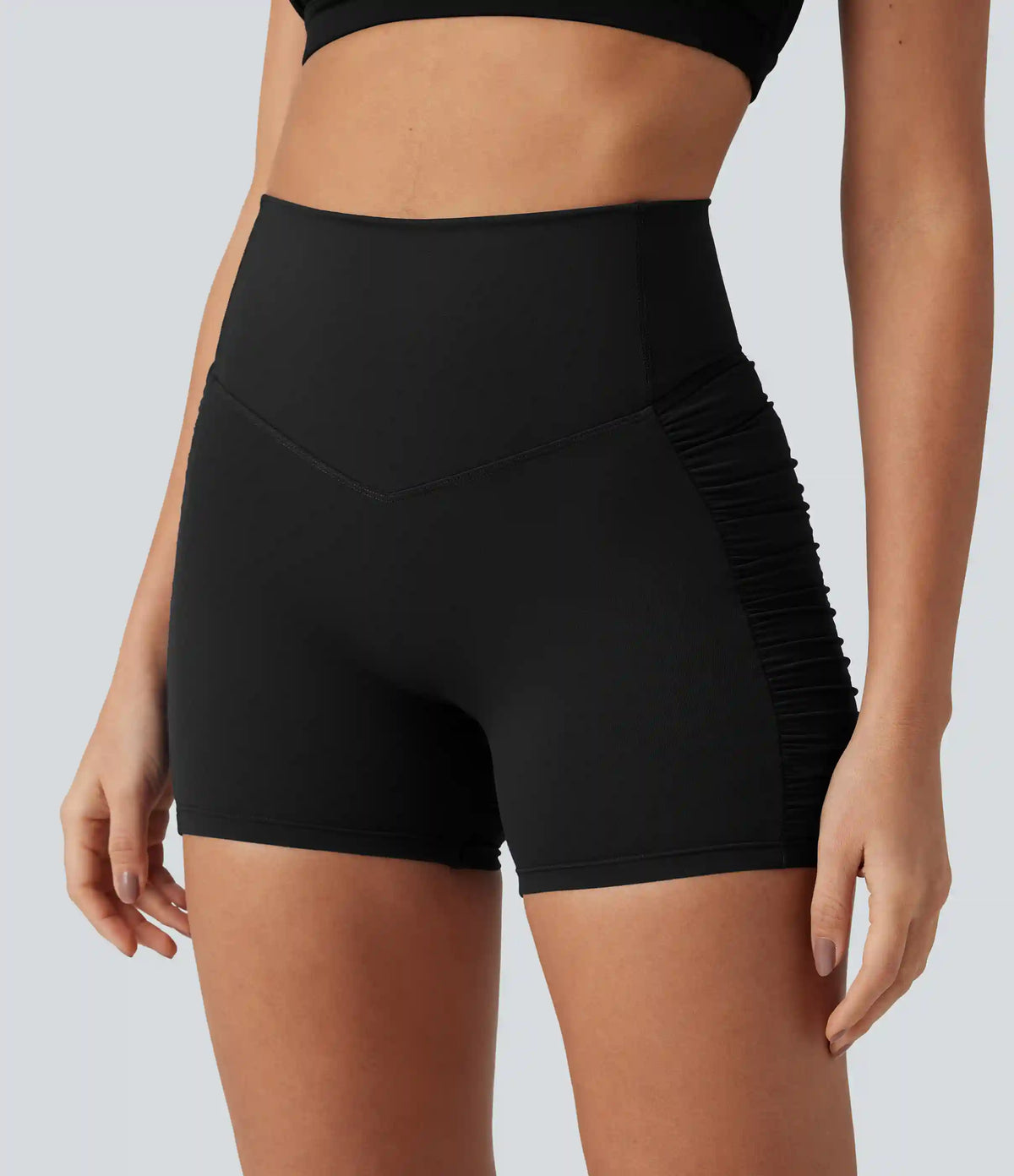 Halara Ultrasculpt™ High Waisted Ruched Scrunch Yoga Biker Shorts 5''