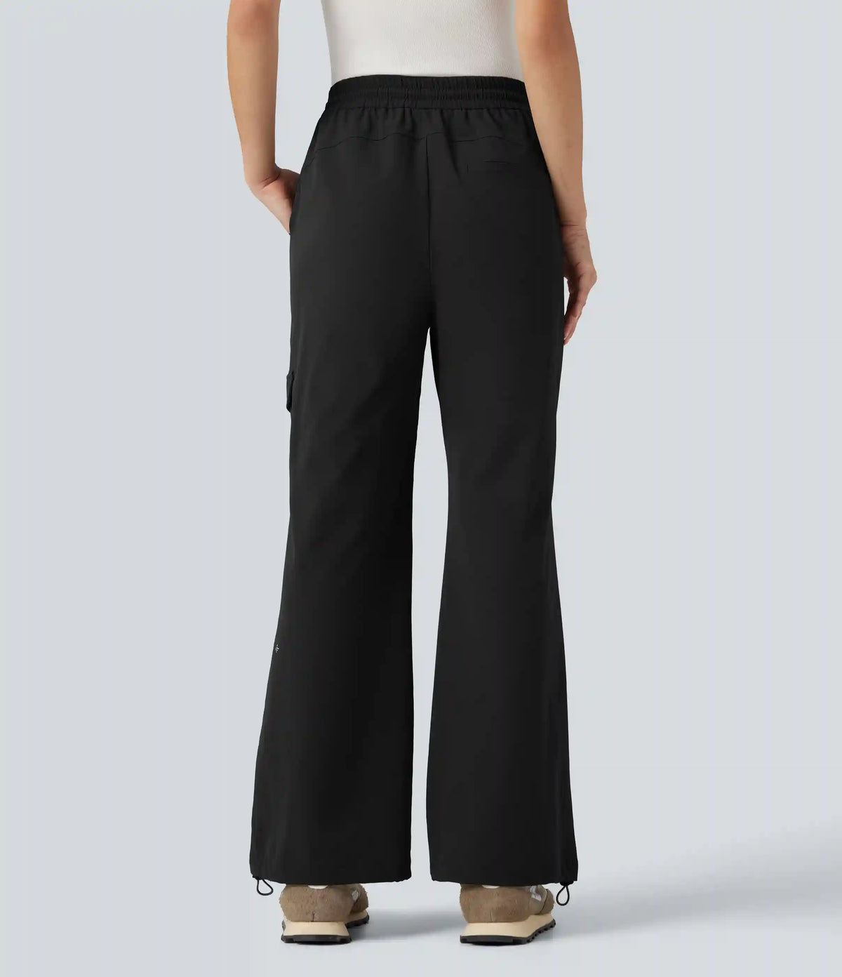 High Waisted Drawstring Bootcut Hiking Pants with Pockets
