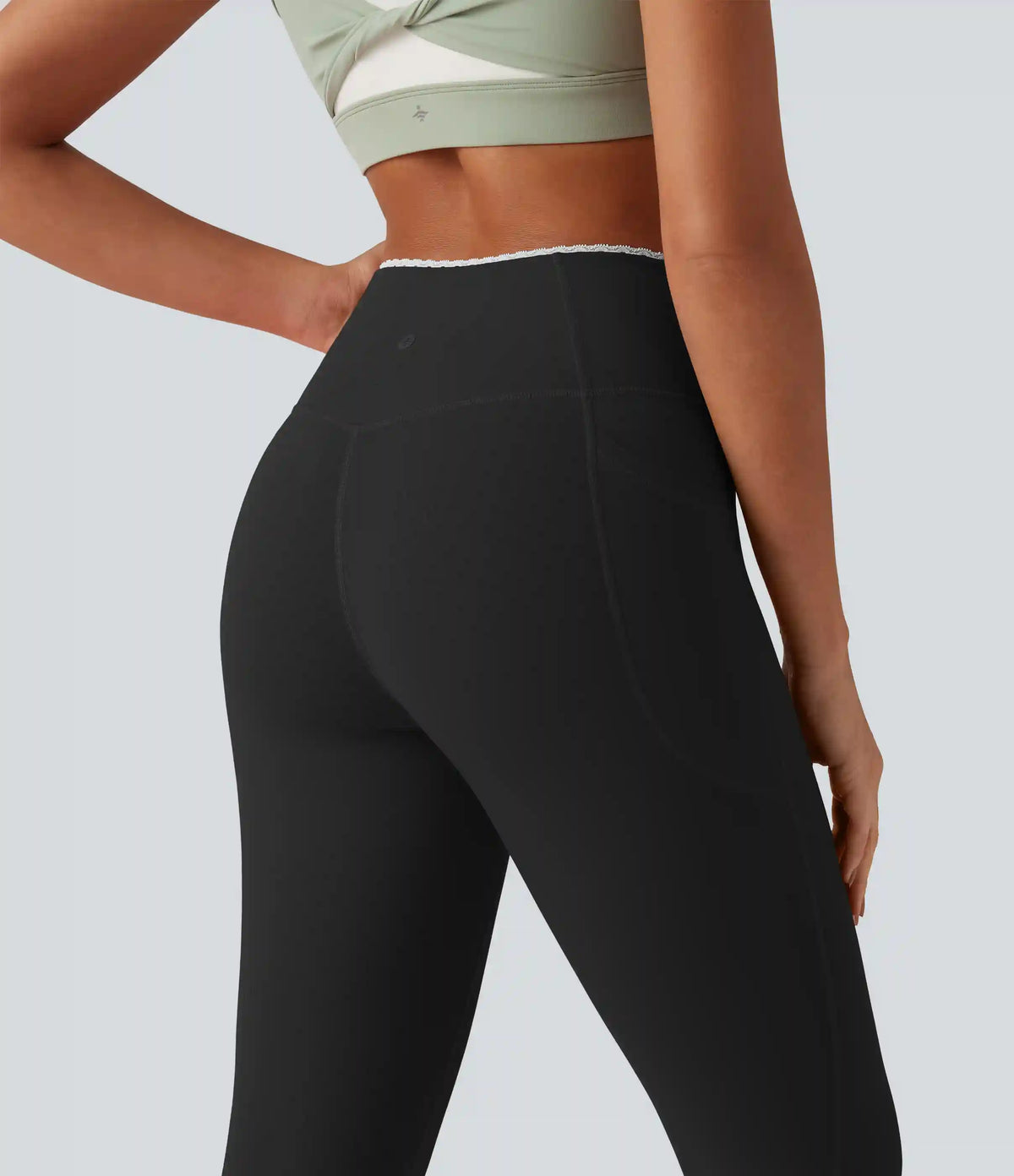 Halara UltraSculpt™ High Waisted Crossover Color Block Yoga Leggings with Pockets