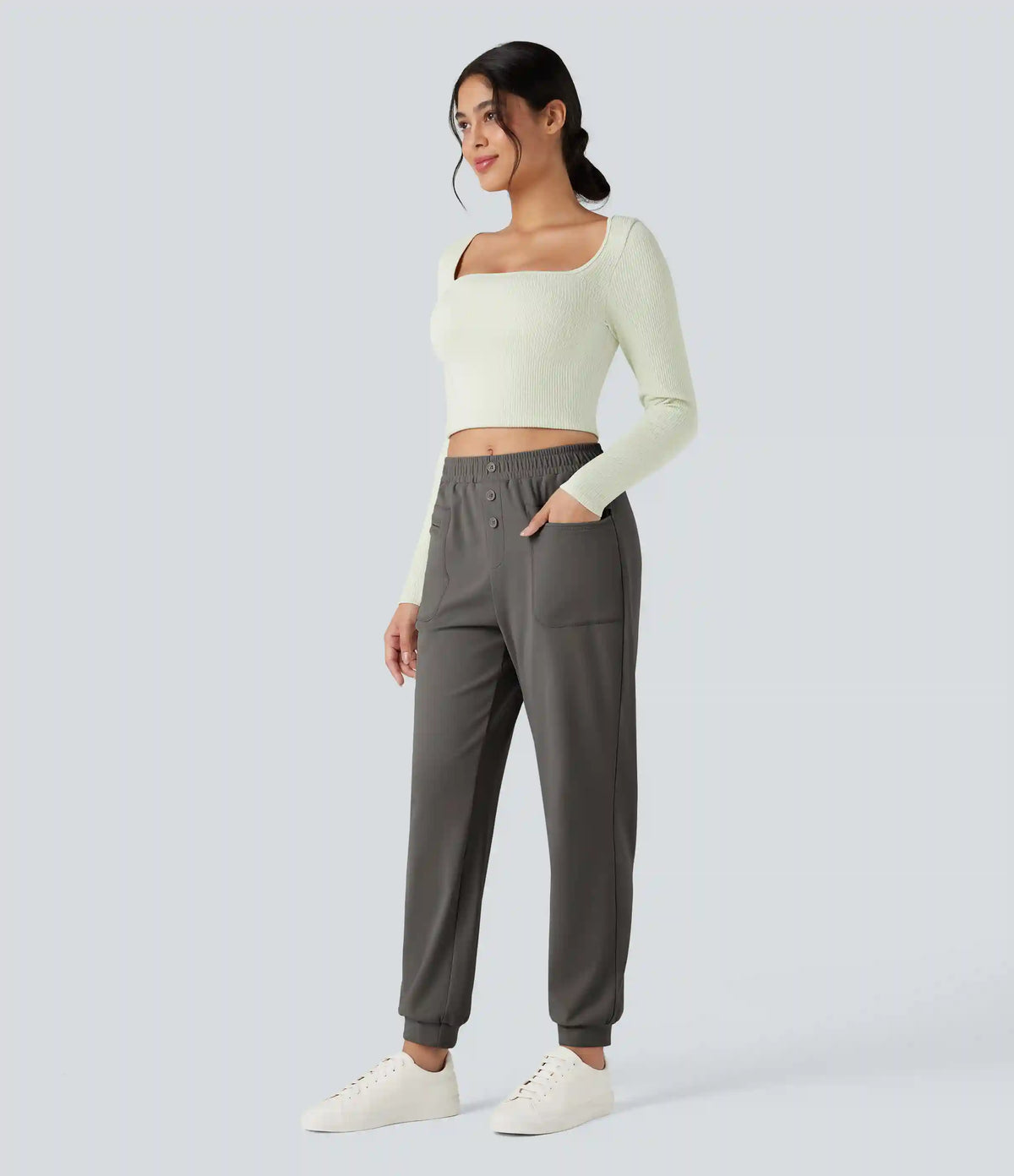 DayStretch Mid Rise Casual Joggers with Pockets