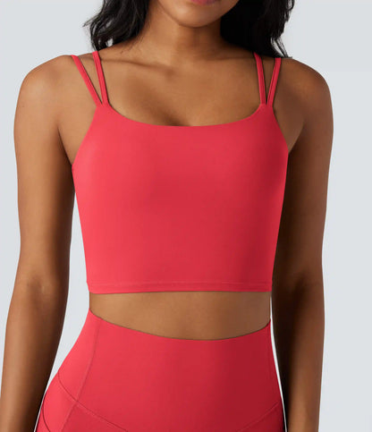 Halara UltraSculpt™ Double Straps Twisted Backless Cropped Yoga Tank Top