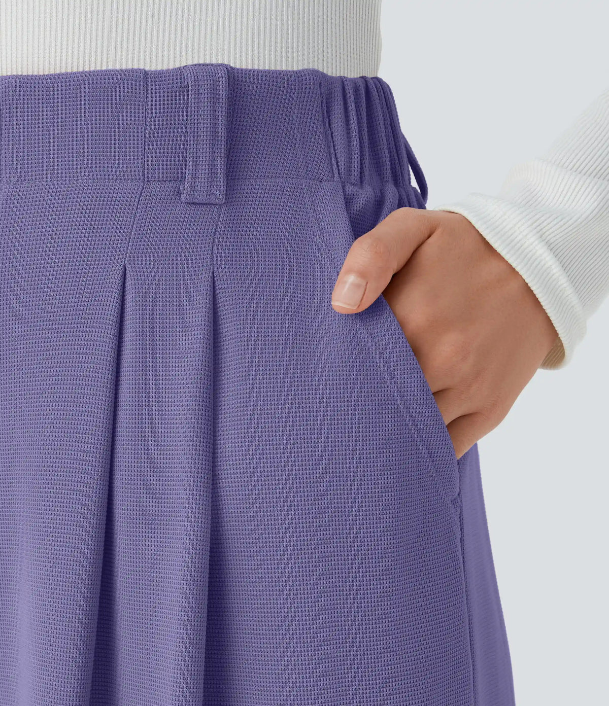Halara Flex™ High Waisted Pocket Wide Leg Waffle Work Pants
