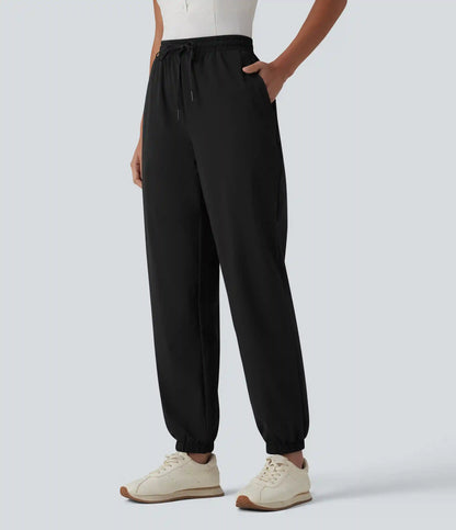 Mid Rise Drawstring Quick Dry InstantCool Golf Joggers with Pockets-UPF40+