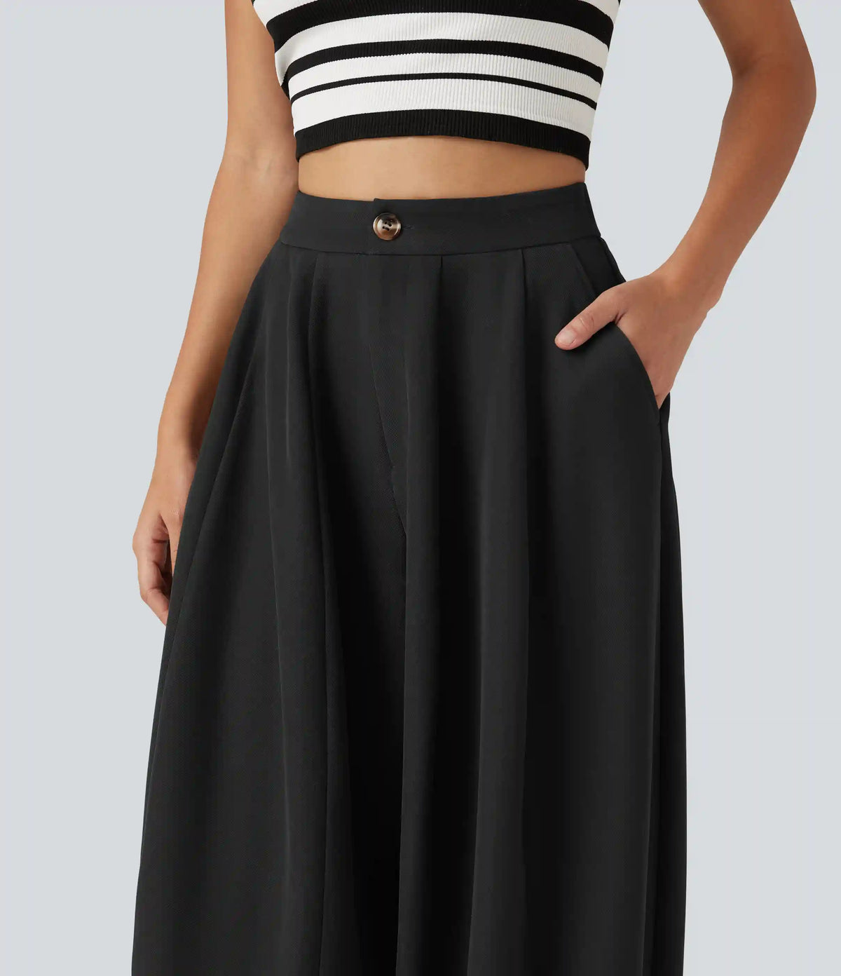High Waisted Balloon Casual Pants with Pockets