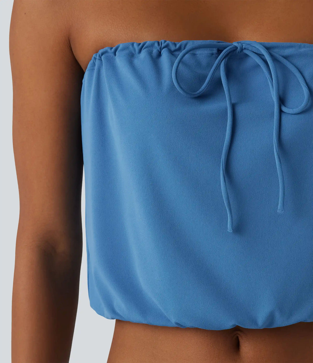 SoftlyZero™ Tube Lace Up Cropped Casual Tank Top
