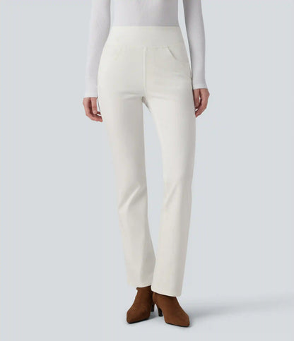 Halara Flex™ High Waisted Pockets Washed Casual Bootcut Jeans