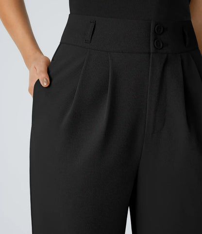Halara Flex™ High Waisted Zipper Pocket Shirred Straight Leg Work Pants