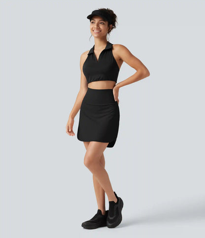 SoftlyZero™ Airy Super High Waisted Tummy Control Curved Hem 2-in-1 InstantCool Golf Mini Skirt with Pockets-Longer Length
