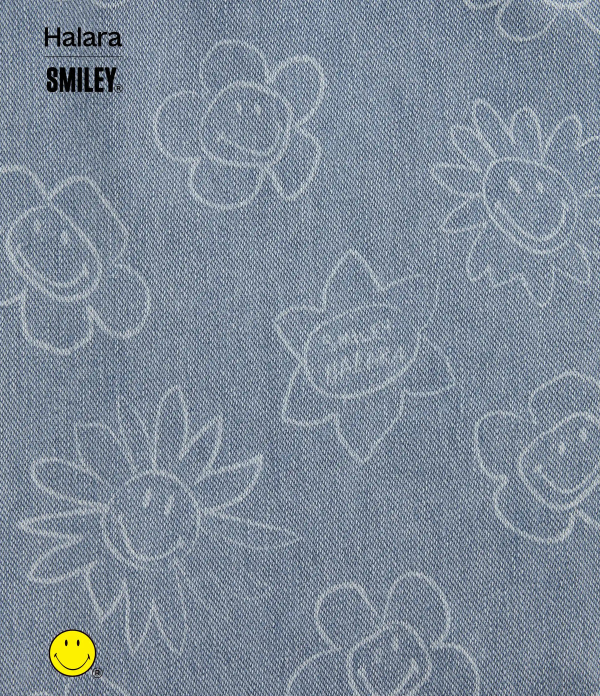 Halara X Smiley® Halara Flex™ Asymmetric Low Rise Baggy Wide Leg Washed Casual Jeans with Pockets
