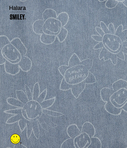 Halara X Smiley® Halara Flex™ Asymmetric Low Rise Baggy Wide Leg Washed Casual Jeans with Pockets