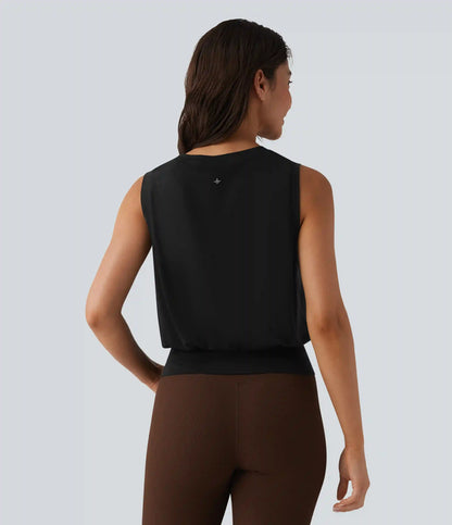Round Neck Workout Tank Top