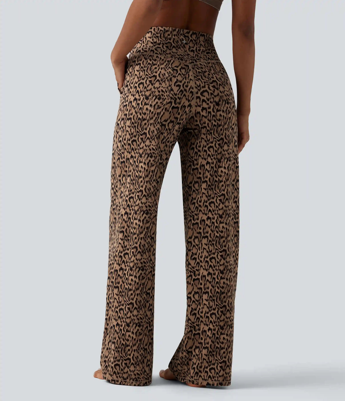 Halara UltraSculpt™ Leopard Print High Waisted Tummy Control Straight Leg Yoga Pants with Pockets